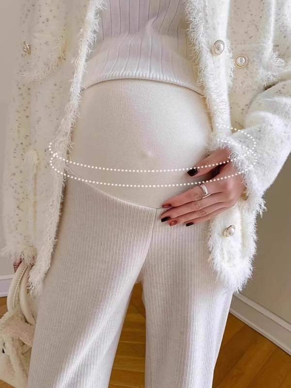 Παντελόνια εγκύου για φθινόπωρο-χειμώνα, φαρδιά γραμμή, μείγμα πολυεστερ-βισκόζη (70–80% πολυεστερ, <30% βισκόζη), υψηλή ελαστικότητα, στήριξη κοιλιάς, φθινόπωρο 2025