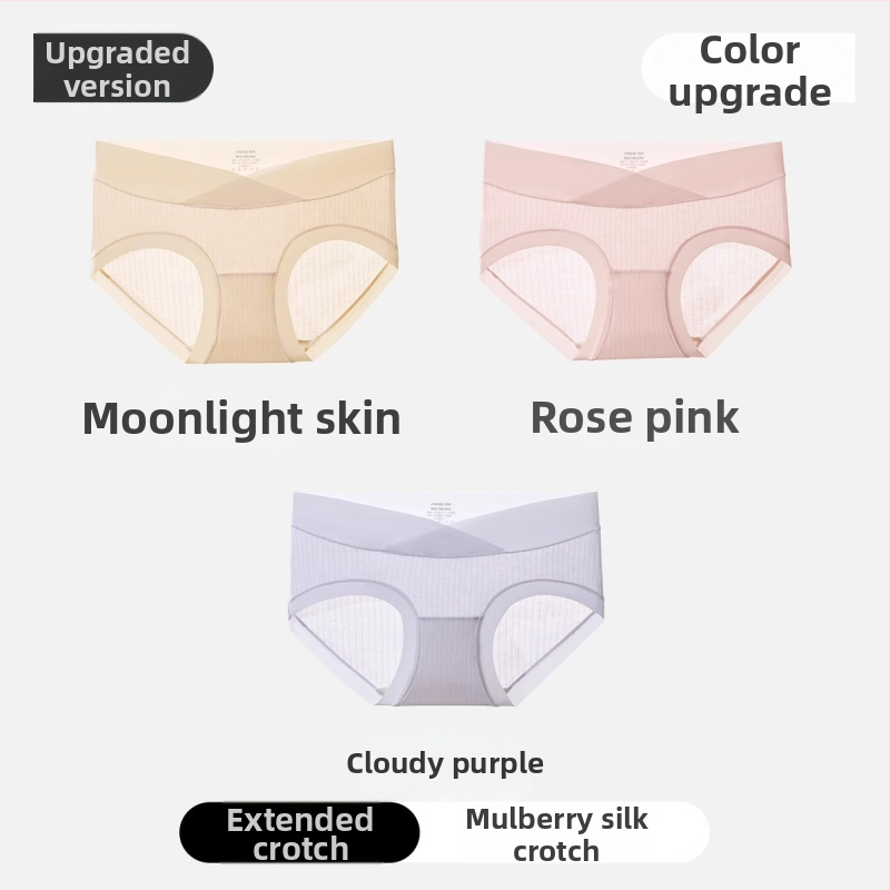 Nėščiųjų apatiniai iš modal audinio, medvilninė įdaila tarp kirkšnių, pilvo palaikymas, ribinis mezgimas, žemas juosmuo