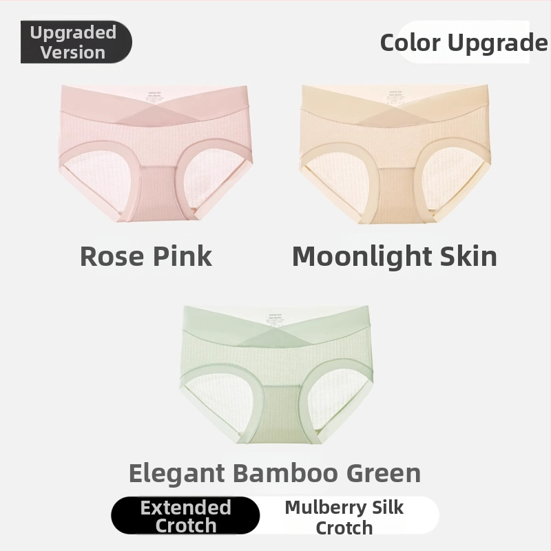 Nėščiųjų apatiniai iš modal audinio, medvilninė įdaila tarp kirkšnių, pilvo palaikymas, ribinis mezgimas, žemas juosmuo