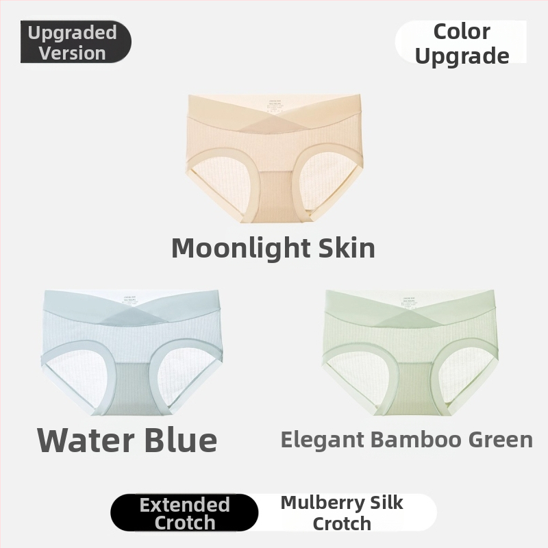 Nėščiųjų apatiniai iš modal audinio, medvilninė įdaila tarp kirkšnių, pilvo palaikymas, ribinis mezgimas, žemas juosmuo