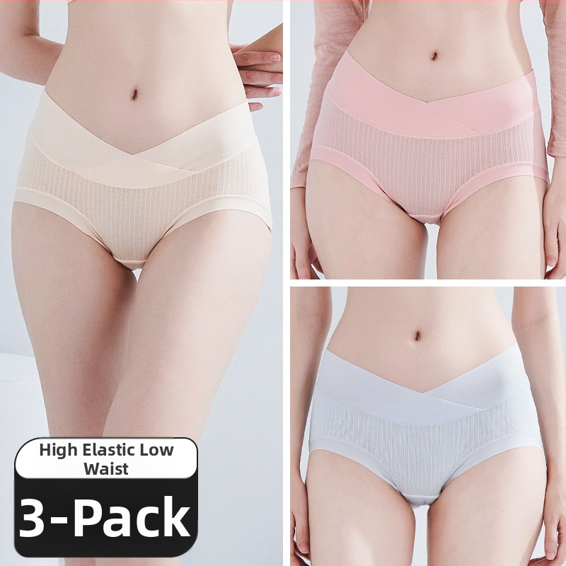 Nėščiųjų apatiniai iš modal audinio, medvilninė įdaila tarp kirkšnių, pilvo palaikymas, ribinis mezgimas, žemas juosmuo