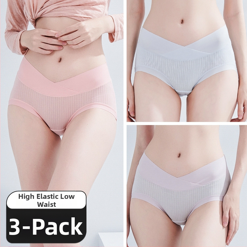 Nėščiųjų apatiniai iš modal audinio, medvilninė įdaila tarp kirkšnių, pilvo palaikymas, ribinis mezgimas, žemas juosmuo