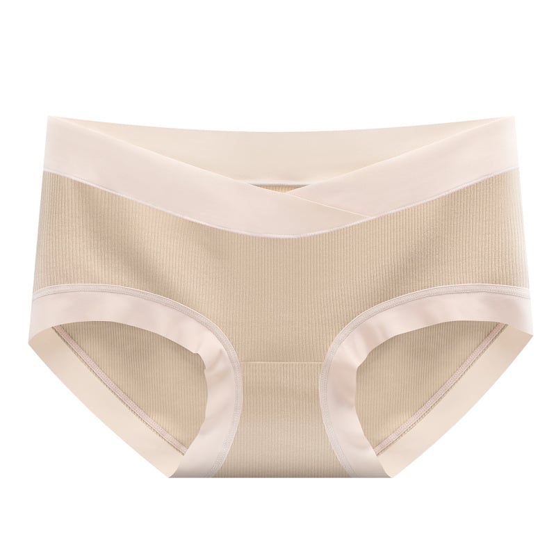 Nėščių moterų apatiniai iš modalinio audinio, vidutinio aukščio juosmens, intymiai zonai medvilninis įdaila, pilvo parama, kvėpuojantys, greitai džiūstantys