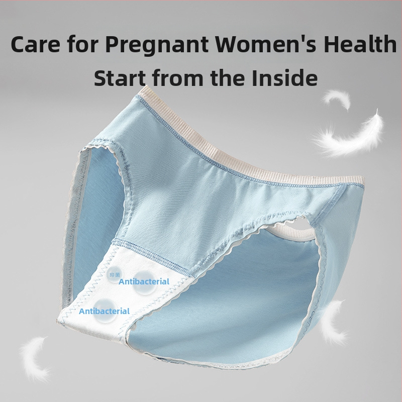 Nėščiosioms kelnaitės su žemu juosmeniu, pilvo palaikymas, kvėpuojančios, be siūlių, medvilnė