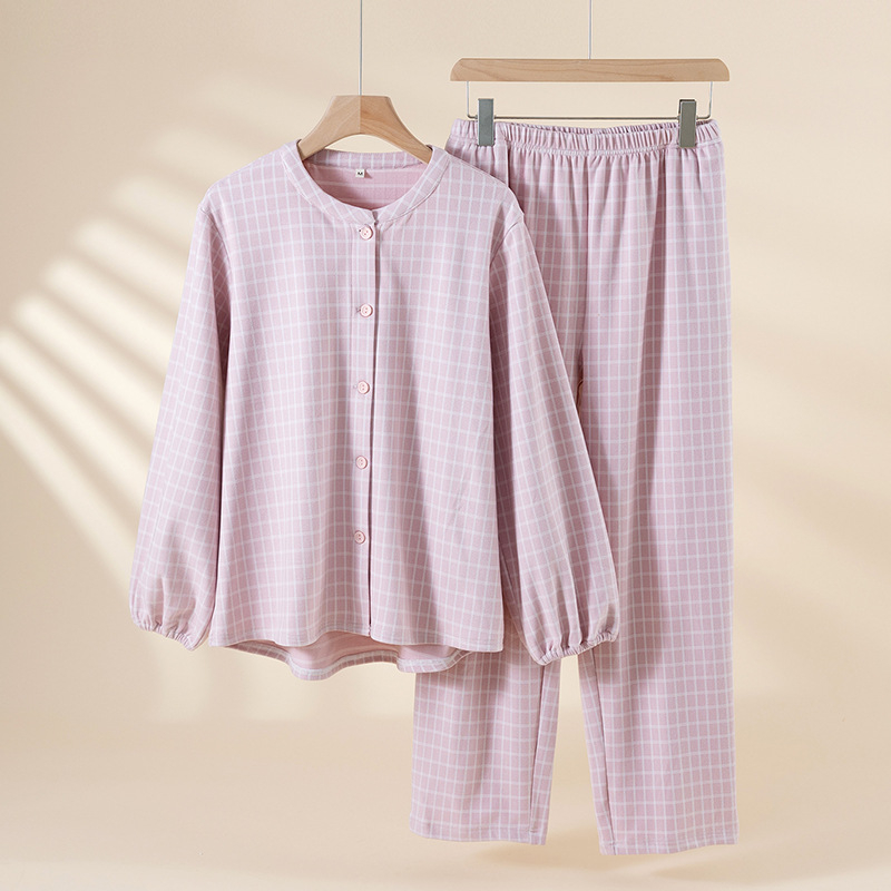 Naiste pidžaama komplekt fleece voodriga, 90–95% polüester, keskmise paksusega 181–200 g/m², ümmargune kaelus, pikad varrukad, püksid, jaapani stiil, Cottononi