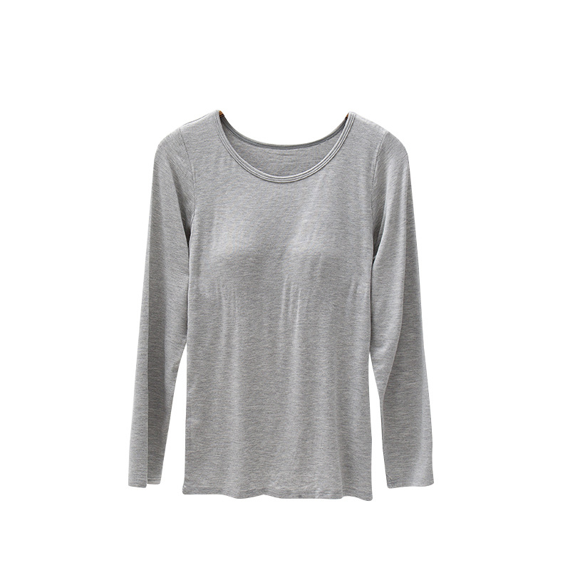 Naiste pidžaama-top ümmarguse kaela ja pikkade varrukatega, viskoosest kangast, paksusega 201–250 g/m², hingav ja mugav koduseks riietuseks