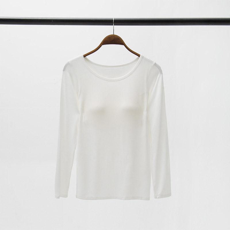 Naiste pidžaama-top ümmarguse kaela ja pikkade varrukatega, viskoosest kangast, paksusega 201–250 g/m², hingav ja mugav koduseks riietuseks