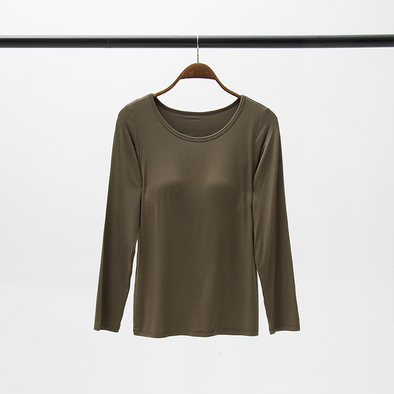 Naiste pidžaama-top ümmarguse kaela ja pikkade varrukatega, viskoosest kangast, paksusega 201–250 g/m², hingav ja mugav koduseks riietuseks