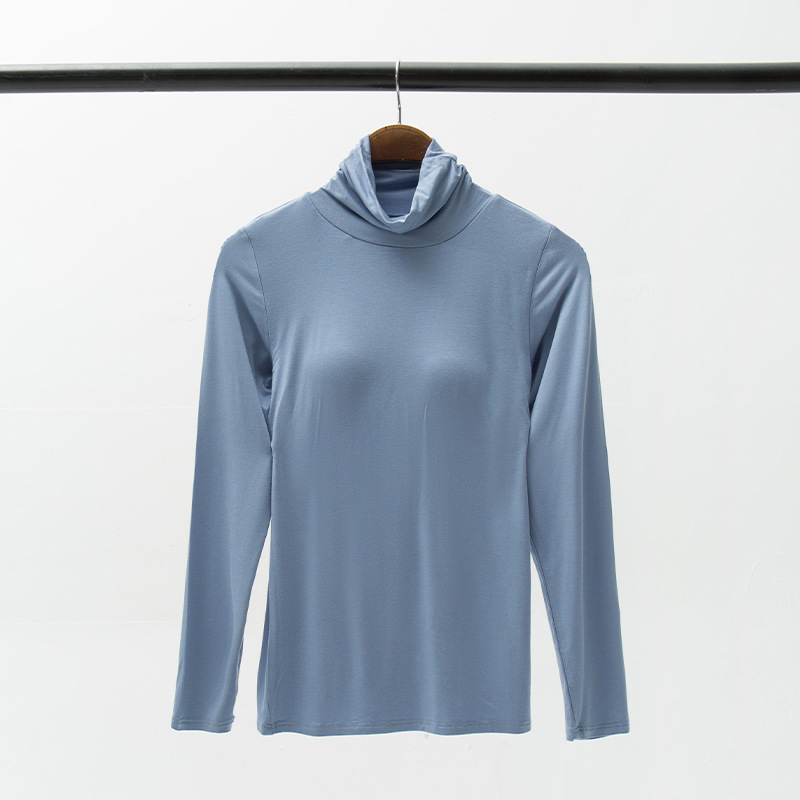 Naiste pidžaama-top ümmarguse kaela ja pikkade varrukatega, viskoosest kangast, paksusega 201–250 g/m², hingav ja mugav koduseks riietuseks