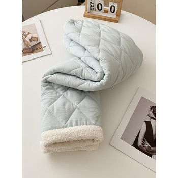 Pijama de damă din bumbac trei straturi, cu căptușeală de fleece – grosime de iarnă, guler păpușă, mâneci lungi