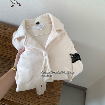 Island Velvet pidžaama komplekt prantsuse stiilis pitsiga, pikkade varrukatega, püksid