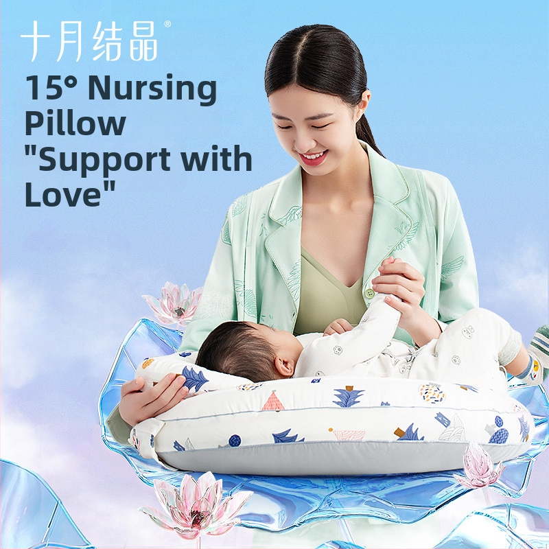 October Crystal žindymo pagalvė – daugiafunkcinis žindymo pagalvėlis, juosmens parama, medvilnės audinys