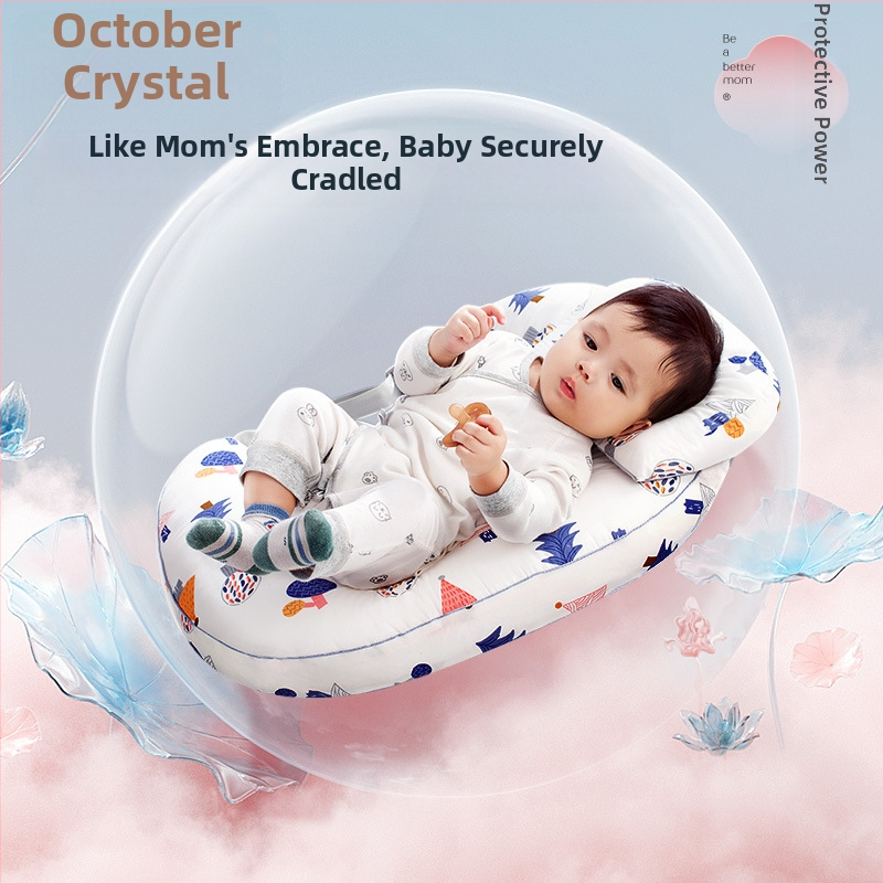 October Crystal laktatsioonipadi – mitmefunktsioniline imetamis padja tugi, talje toetus, puuvillane kangas