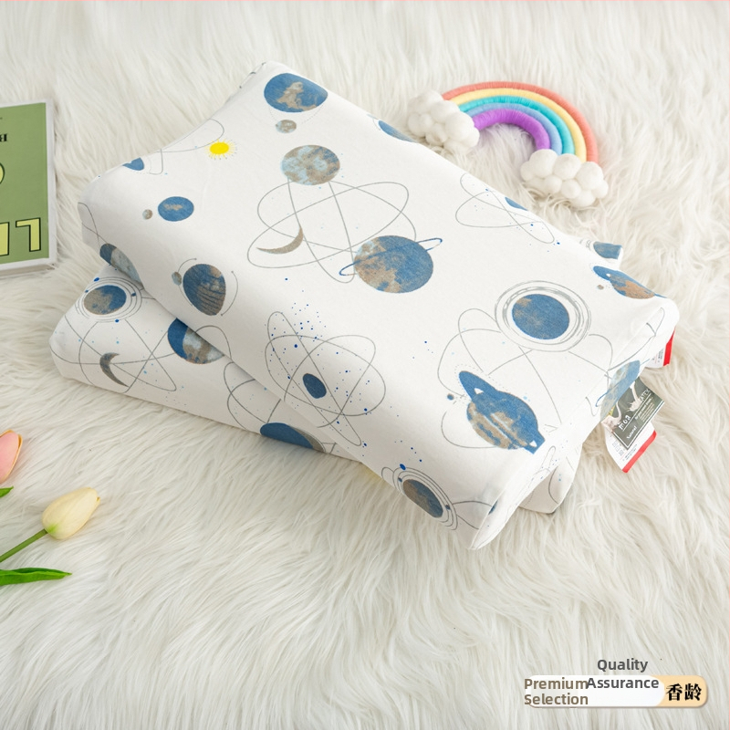 Laste latexpadi ristkülikukujulise vormiga, puhta puuvillase südamikuga ja loodusliku lateksi sisalduse 90% ja rohkem