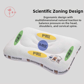 Vaikų kaklo palaikymo pagalvė, stačiakampė, aukštis 1-5 cm, svoris 0.55-1.0 kg, užpildas iš devynių angų pluošto, megztas branduolys