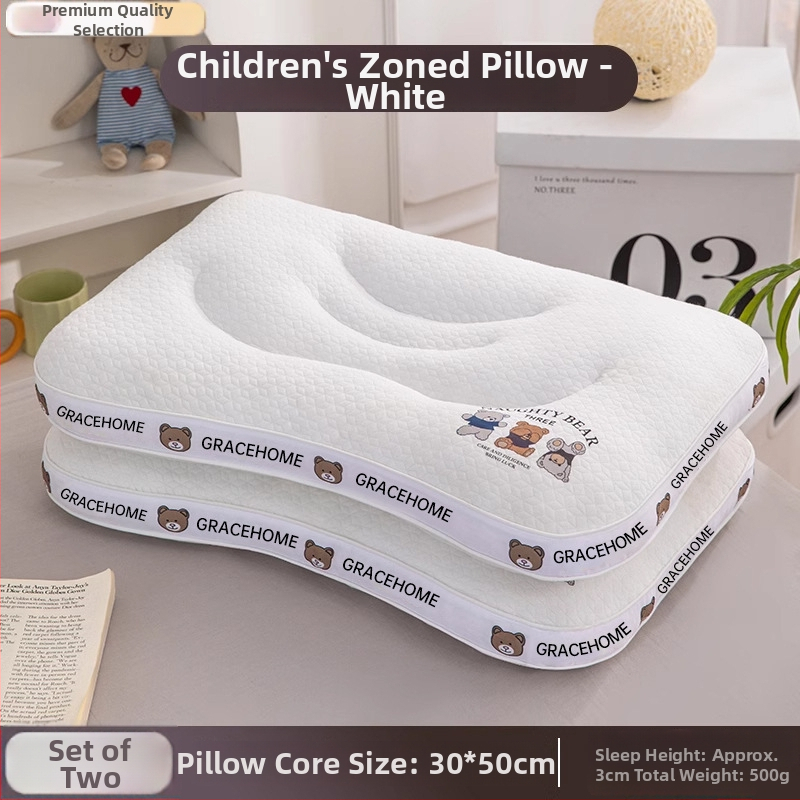 Vaikų kaklo palaikymo pagalvė, stačiakampė, aukštis 1-5 cm, svoris 0.55-1.0 kg, užpildas iš devynių angų pluošto, megztas branduolys