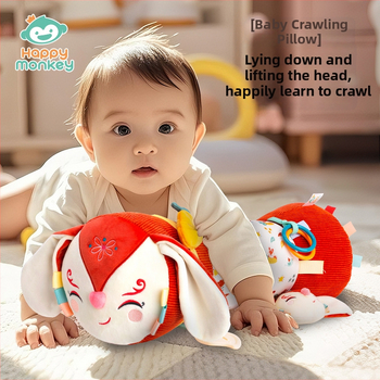 Švelni pliušiniai kūdikio pagalvėlė: palaiko galvą, skirta laikui ant pilvo ir pratimams ropoti (0–2 metų)