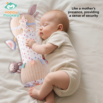 Švelni pliušiniai kūdikio pagalvėlė: palaiko galvą, skirta laikui ant pilvo ir pratimams ropoti (0–2 metų)