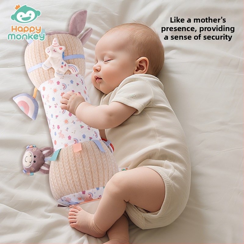Mīksts pūkains bērnu spilvens, atbalsta galvas pacelšanu, laiku uz vēdera un rāpošanas praksi (0–2 gadi)