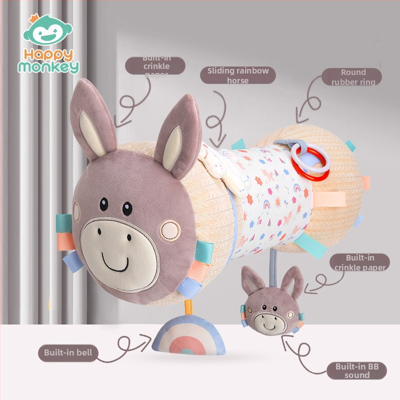 Švelni pliušiniai kūdikio pagalvėlė: palaiko galvą, skirta laikui ant pilvo ir pratimams ropoti (0–2 metų)