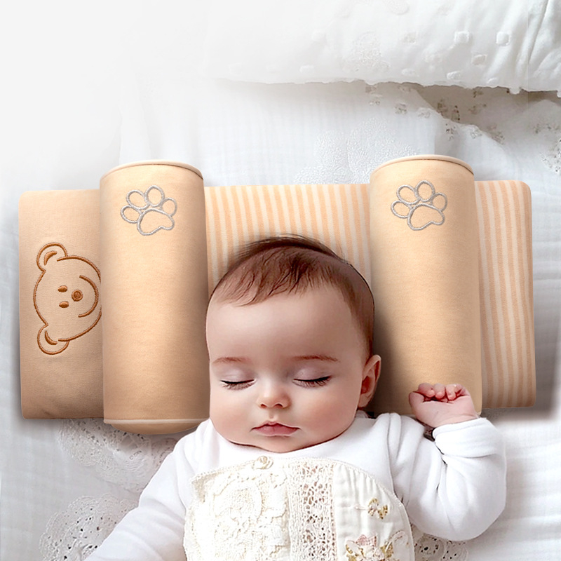 Kūdikių korekcijos ir formavimo pagalvėlė – gryna medvilnė, animacinio stiliaus, skirta naujagimiams 0–1 metų, saugumo lygis A, vasara 2025