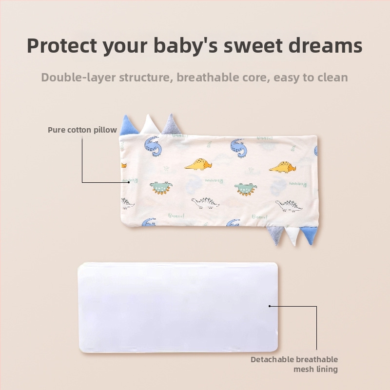 Bērnu spilvens, taisnstūra formā, bambusa šķiedras un kokvilnas kodols, zems profils 1–5 cm, karikatūru stils