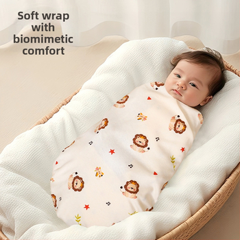 Kūdikių įvyniojimo antklodė iš 100% medvilnės – naujagimiams, svoris iki 0,5 kg, pritaikoma, animacinio stiliaus