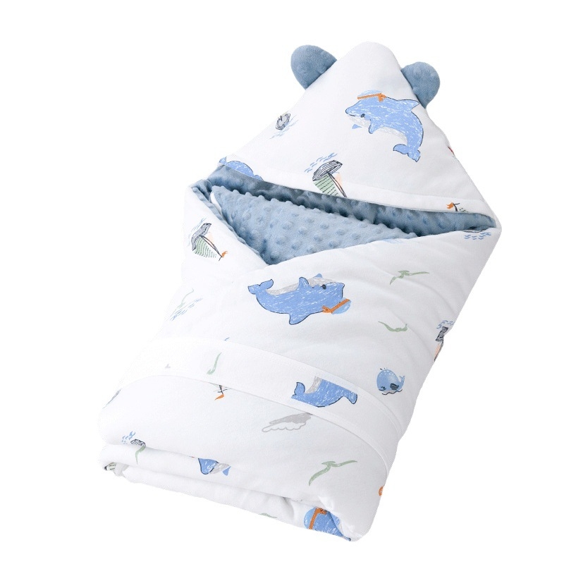 Dječja zagrljajuća deka od 100% pamuka, punjenje od poliesterskih vlakana, uzorak životinja/crtani, pogodna za dojenčad i malu djecu