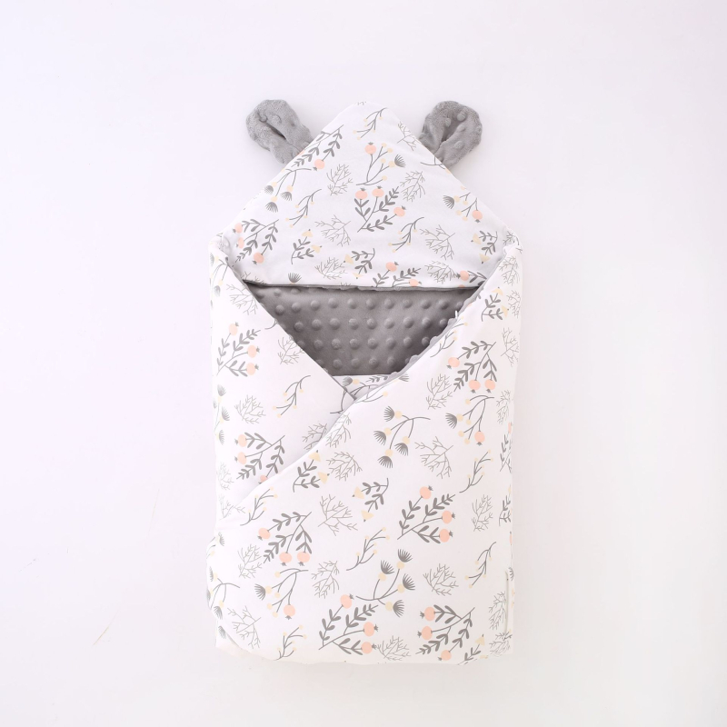 Beebihug-pleed 100% puuvillast, täidis keemiliste kiududega, karikatuurimuster, vastsündinutele, kogu hooajaks