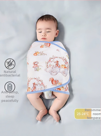 Mähkimispleed 100% puuvillast, täidis 100% puuvill, muster: joonis, sobib imikutele ja väikelastele 1–3-aastased (80–100 cm)