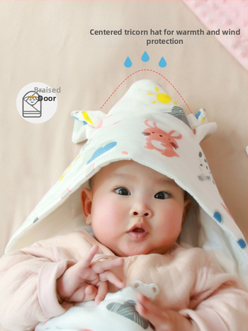 Candy Teddy deka na objímanie pre novorodencov – 100% bavlna, vzor zvierat v kreslenom štýle, jar, jeseň a zimu