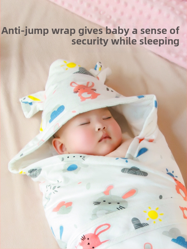 Candy Teddy deka na objímanie pre novorodencov – 100% bavlna, vzor zvierat v kreslenom štýle, jar, jeseň a zimu