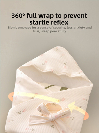 Zavinovačka pre novorodenca zo 100% bavlny, vhodná na jeseň a zimu, vzor: karikatúry a kvety, pre dojčatá do 3 rokov.