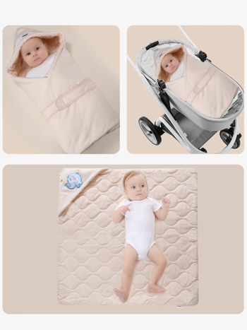 Hug beebi tekk - 100% puuvill, polüester täidis, sobiv 0–1-aastastele, loomade ja multikas muster, kevadest talveni