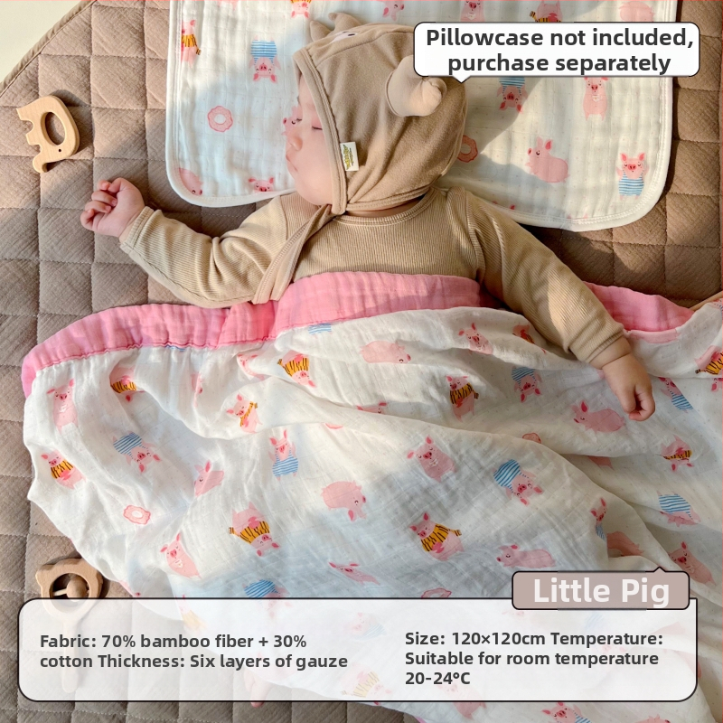 Deka pre bábätká — 70% bambusové vlákno, 30% bavlna; motív zvierat/karikatúra; celoročné použitie; vhodné pre dojčatá a batoľatá (1–3 roky); bezpečnostná trieda A.