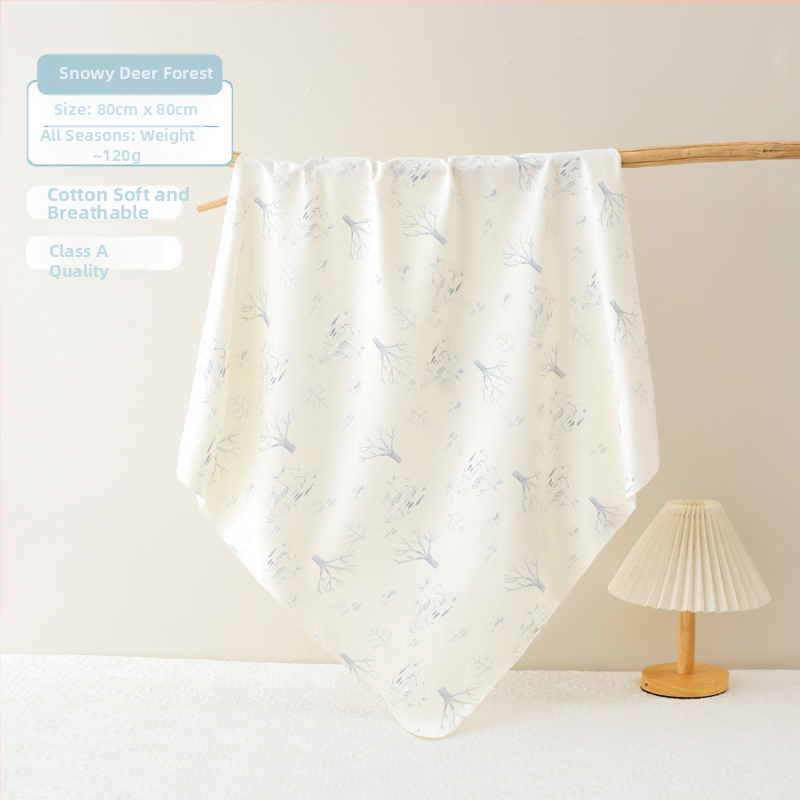 Beebi mähkimiseks mõeldud 100% puuvillane kerimisriie karikatuurmustriga, turvaklass A, sobib kevad-suve-sügisel-talveks