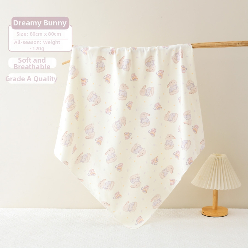 Beebi mähkimiseks mõeldud 100% puuvillane kerimisriie karikatuurmustriga, turvaklass A, sobib kevad-suve-sügisel-talveks