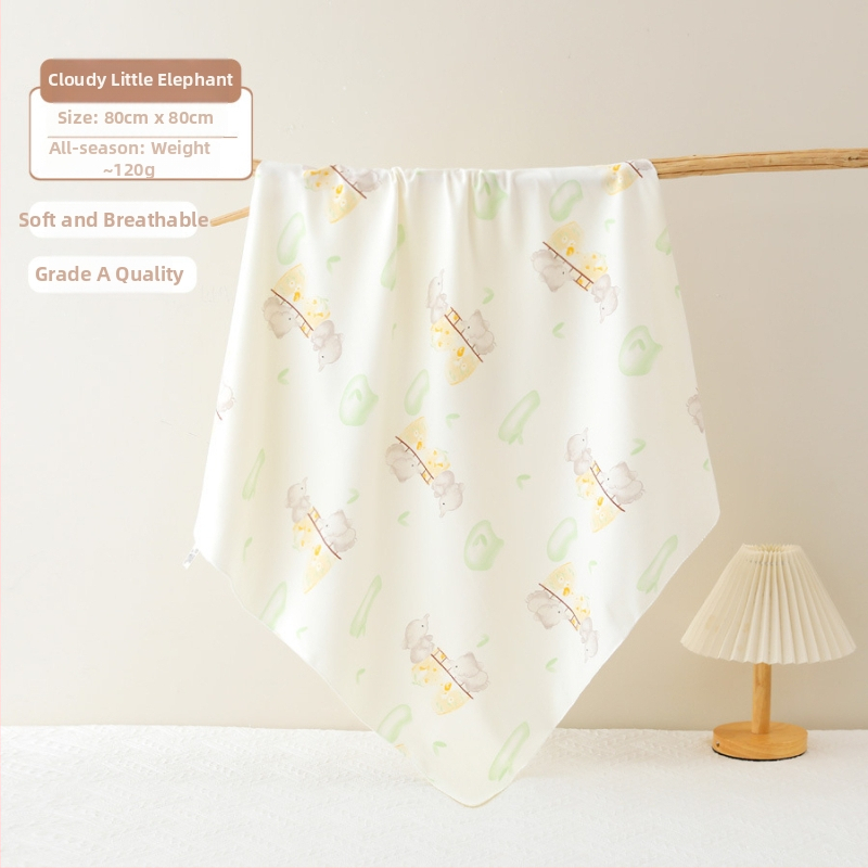 Beebi mähkimiseks mõeldud 100% puuvillane kerimisriie karikatuurmustriga, turvaklass A, sobib kevad-suve-sügisel-talveks