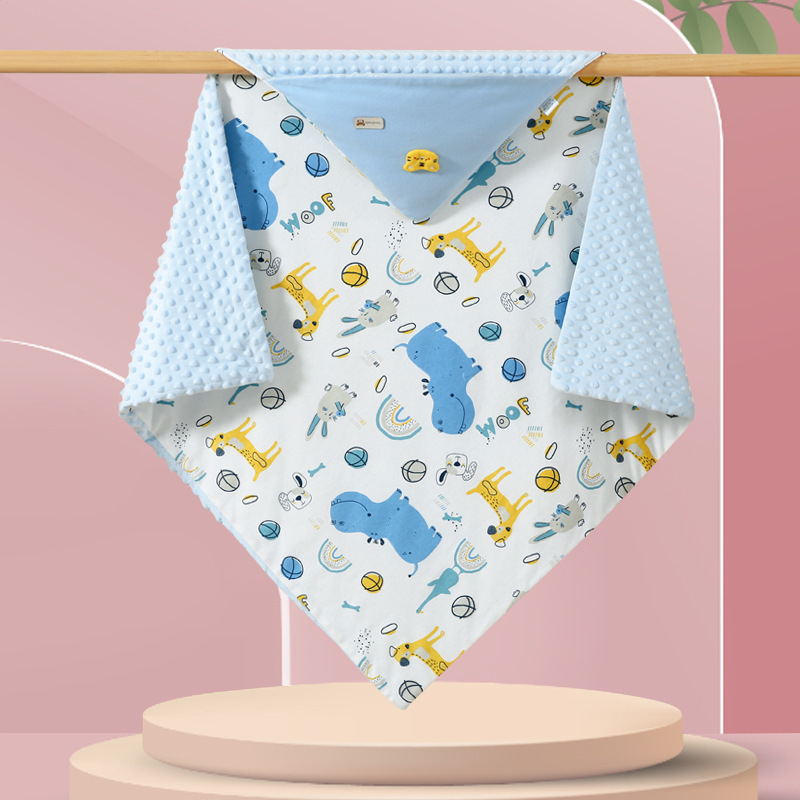 Naujagimiams pledas iš 100% medvilnės, žieminis sezonas, paprastas dizainas, svoris mažiau nei 0,5 kg