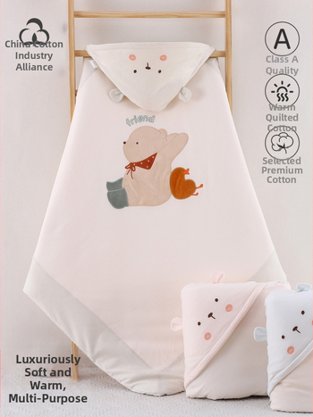 Beebi mähkimis tekk, üle 95% puuvill, täidis 30% puuvill 70% polüester, karikatuuride muster, sobib kevadeks, sügiseks ja talveks, beebidele 0–12 kuud