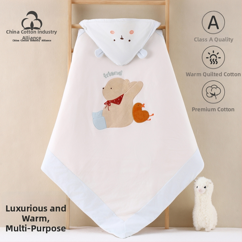 Beebi mähkimis tekk, üle 95% puuvill, täidis 30% puuvill 70% polüester, karikatuuride muster, sobib kevadeks, sügiseks ja talveks, beebidele 0–12 kuud