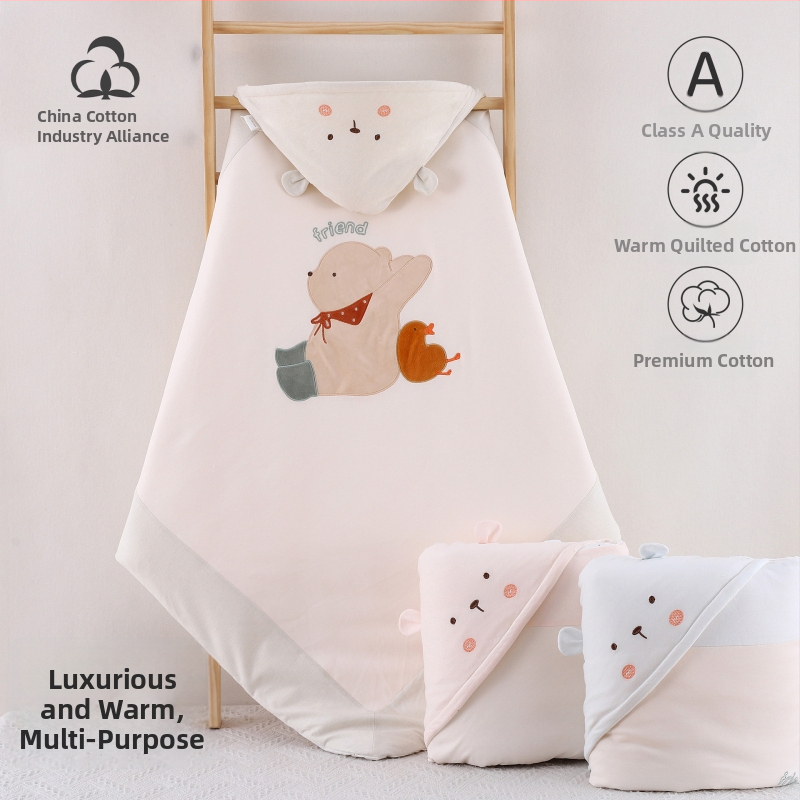 Beebi mähkimis tekk, üle 95% puuvill, täidis 30% puuvill 70% polüester, karikatuuride muster, sobib kevadeks, sügiseks ja talveks, beebidele 0–12 kuud