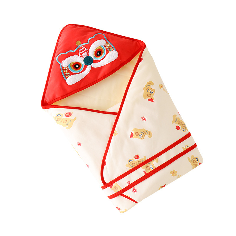 Dječja zavinjava za bebe - Svesezonska, 100% pamuk, punjenje poliesterom, uzorak životinja/crtani likovi, pogodna za novorođenčad