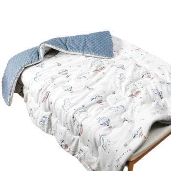 Kūdikių pledas su megztu medvilniniu audiniu ir Poliesterio įdaru, animacinio stiliaus, pavasaris–ruduo, tinkamas iki 6 metų amžiaus, svoris 0,55–1,0 kg