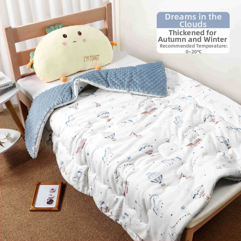 Kūdikių pledas su megztu medvilniniu audiniu ir Poliesterio įdaru, animacinio stiliaus, pavasaris–ruduo, tinkamas iki 6 metų amžiaus, svoris 0,55–1,0 kg