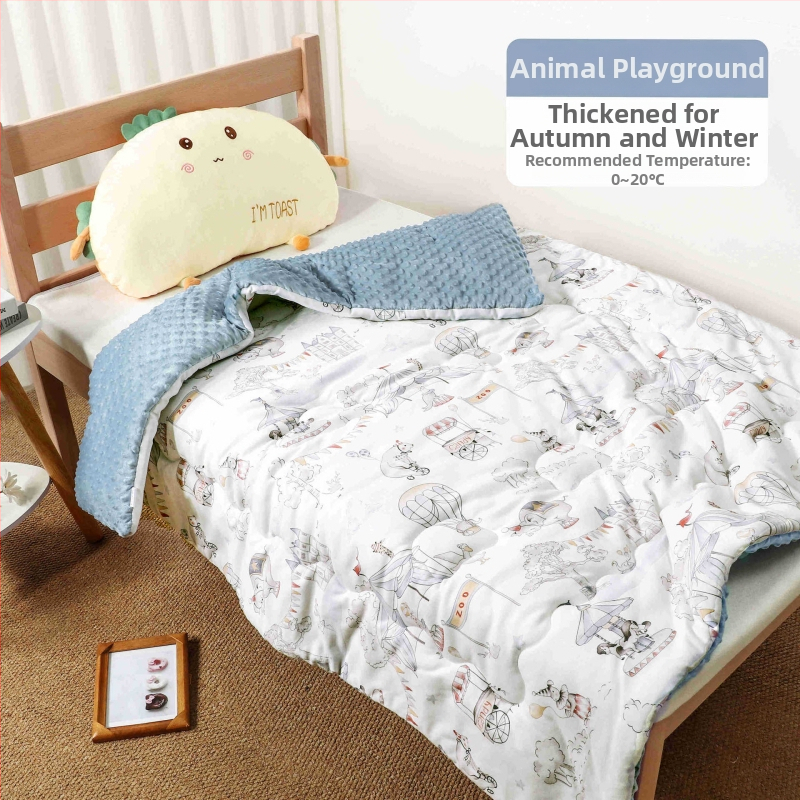 Kūdikių pledas su megztu medvilniniu audiniu ir Poliesterio įdaru, animacinio stiliaus, pavasaris–ruduo, tinkamas iki 6 metų amžiaus, svoris 0,55–1,0 kg