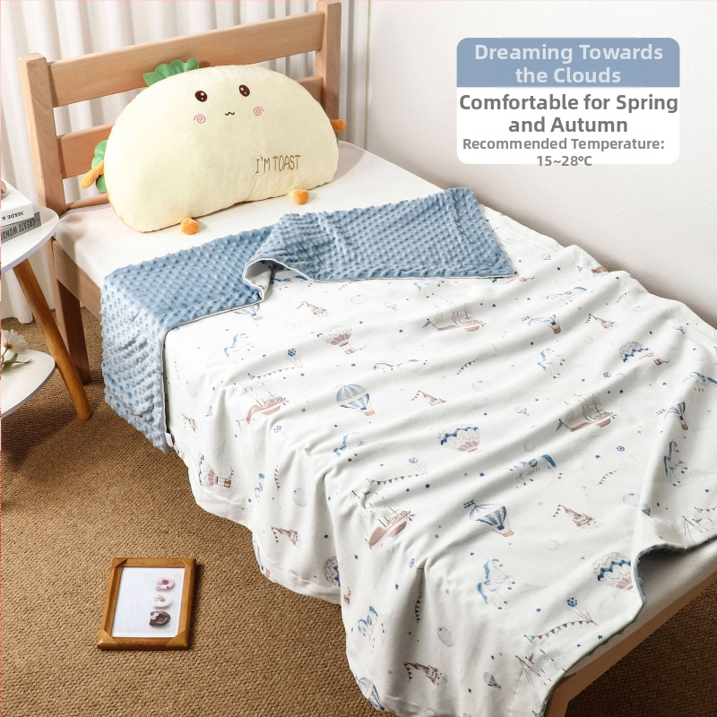 Kūdikių pledas su megztu medvilniniu audiniu ir Poliesterio įdaru, animacinio stiliaus, pavasaris–ruduo, tinkamas iki 6 metų amžiaus, svoris 0,55–1,0 kg