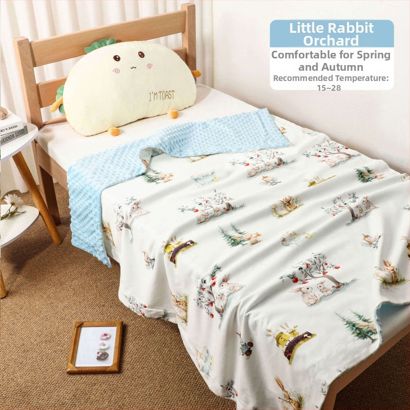 Kūdikių pledas su megztu medvilniniu audiniu ir Poliesterio įdaru, animacinio stiliaus, pavasaris–ruduo, tinkamas iki 6 metų amžiaus, svoris 0,55–1,0 kg