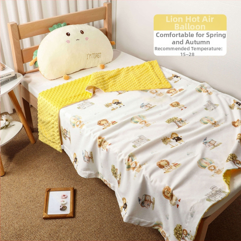 Kūdikių pledas su megztu medvilniniu audiniu ir Poliesterio įdaru, animacinio stiliaus, pavasaris–ruduo, tinkamas iki 6 metų amžiaus, svoris 0,55–1,0 kg