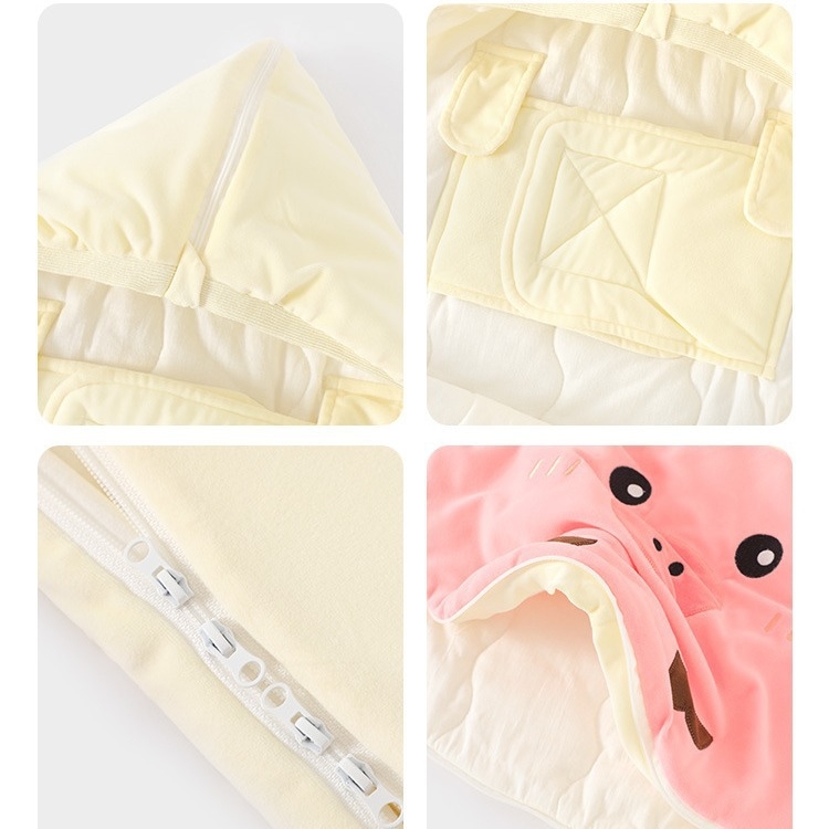 Spavaći vrećica za novorođenčad s debelim dizajnom, pamuk 95% i više, pogodna za jesen i zimu, karikatura uzorak